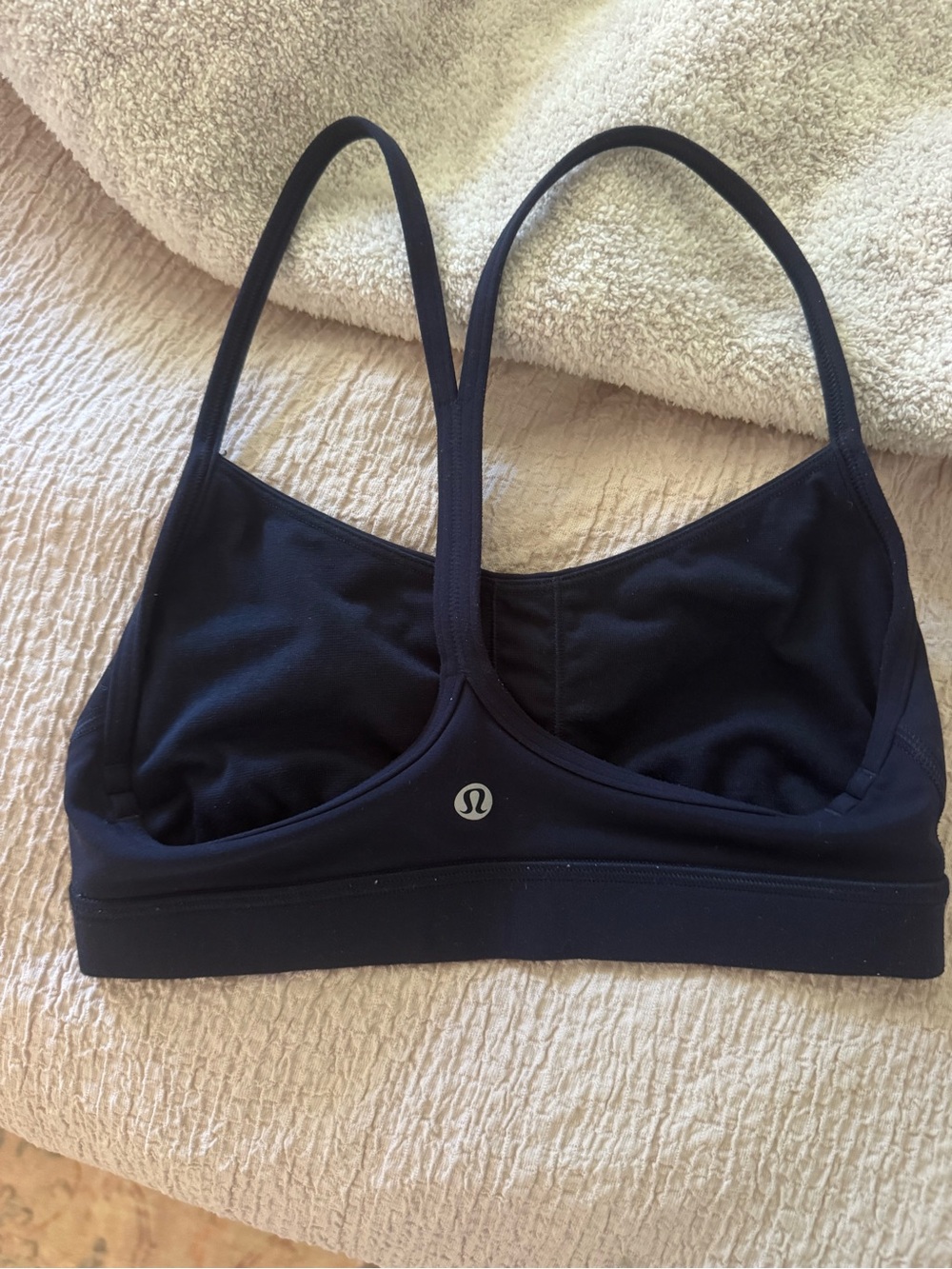 lululemon athletica navy blue Strappy Racerback Sports Bra size 4
